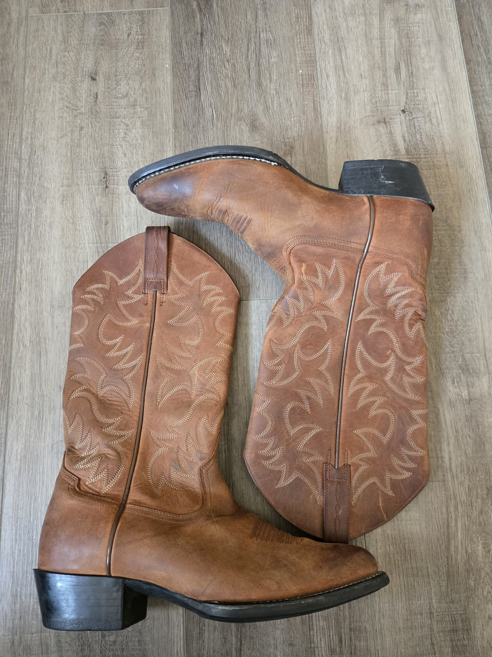 Boot Mens Ariat Heritage R Toe Cognac- Sz 10